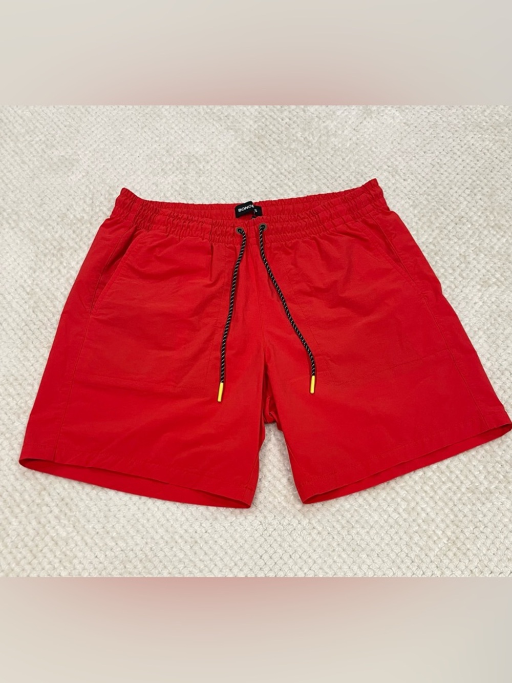 Bonobos 7” Rec Short Athletic Hybrid Shorts/Swim Trunks in Red Men Size Medium